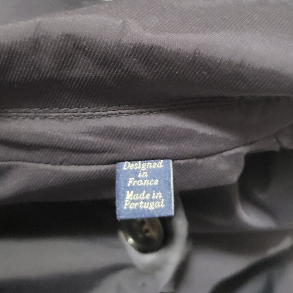 Façonnable Navy Blue Blazer Nylon Blend Puffer Two Button Jacket Size 8 - Picture 4 of 9